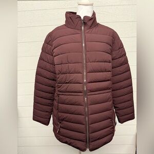 Women's Nautica Puffer Jacket - Burgundy Size Large